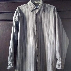 Kenneth Cole Reaction Gray Striped Shirt